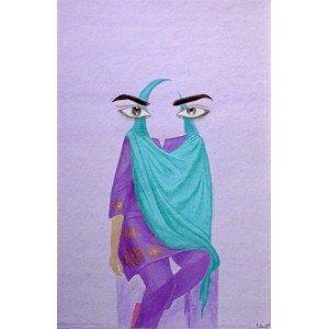 Sara Ansari, Behind the Scene, 5 x 8 Inch, Gouache on Wasli, Miniature Painting, AC-SRA-CEAD-036